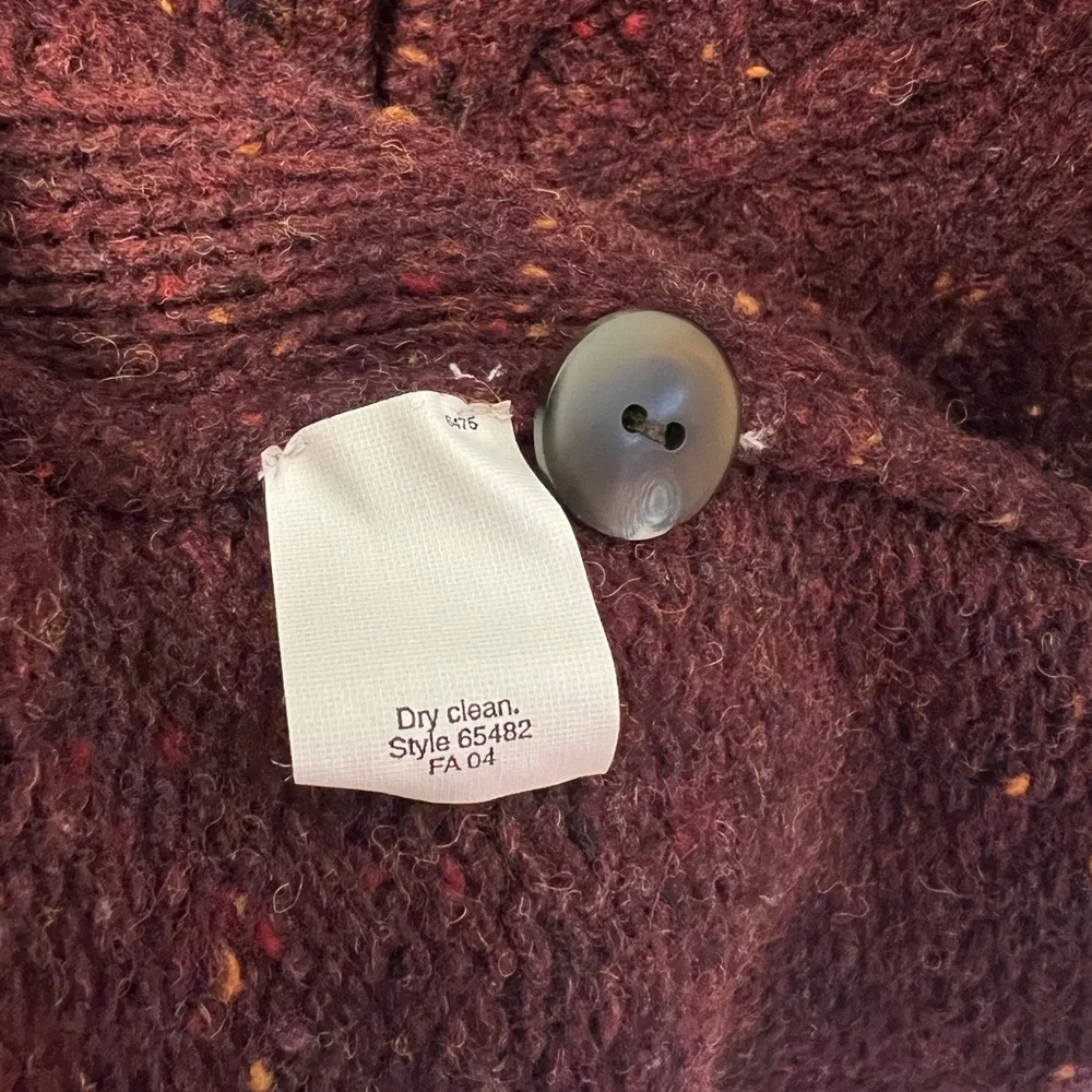 J.Crew Rich Burgundy 100% Wool Sweater Size M - Picture 9 of 9